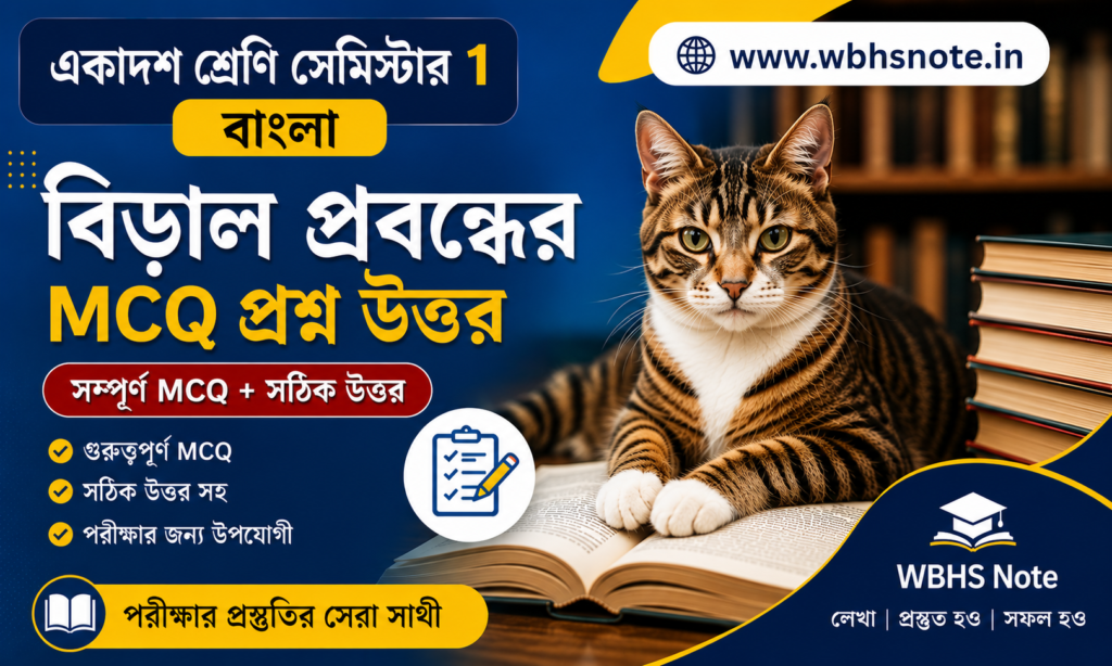 বিড়াল প্রবন্ধের MCQ প্রশ্ন উত্তর