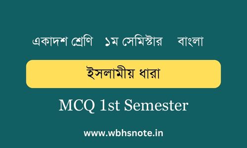 ইসলামীয় ধারা MCQ একাদশ শ্রেণি বাংলা ১ম সেমিস্টার