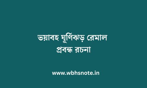 ভয়াবহ ঘূর্ণিঝড় রেমাল প্রবন্ধ রচনা