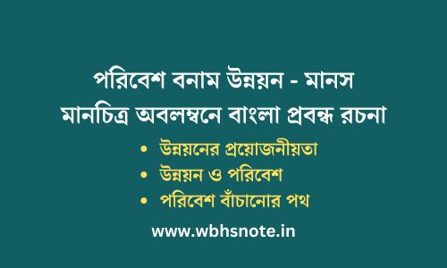 পরিবেশ বনাম উন্নয়ন - মানস মানচিত্র অবলম্বনে বাংলা প্রবন্ধ রচনা