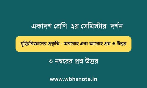 যুক্তিবিজ্ঞানের প্রকৃতি - অবরোহ এবং আরোহ প্রশ্ন ও উত্তর