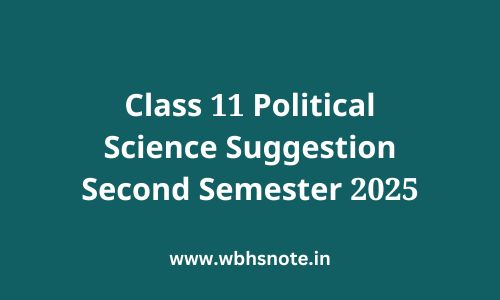 Class 11 Political Science Suggestion Second Semester 2025