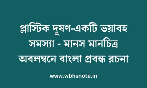 প্লাস্টিক দূষণ-একটি ভয়াবহ সমস্যা - মানস মানচিত্র অবলম্বনে বাংলা প্রবন্ধ রচনা