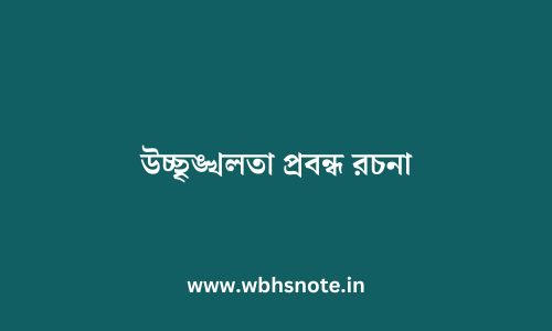 উচ্ছৃঙ্খলতা প্রবন্ধ রচনা