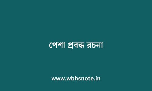 পেশা প্রবন্ধ রচনা