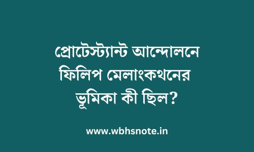 প্রোটেস্ট্যান্ট আন্দোলনে ফিলিপ মেলাংকথনের ভূমিকা কী ছিল