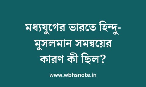 মধ্যযুগের ভারতে হিন্দু-মুসলমান সমন্বয়ের কারণ কী ছিল