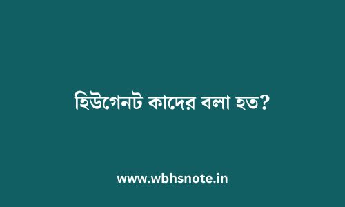 হিউগেনট কাদের বলা হত